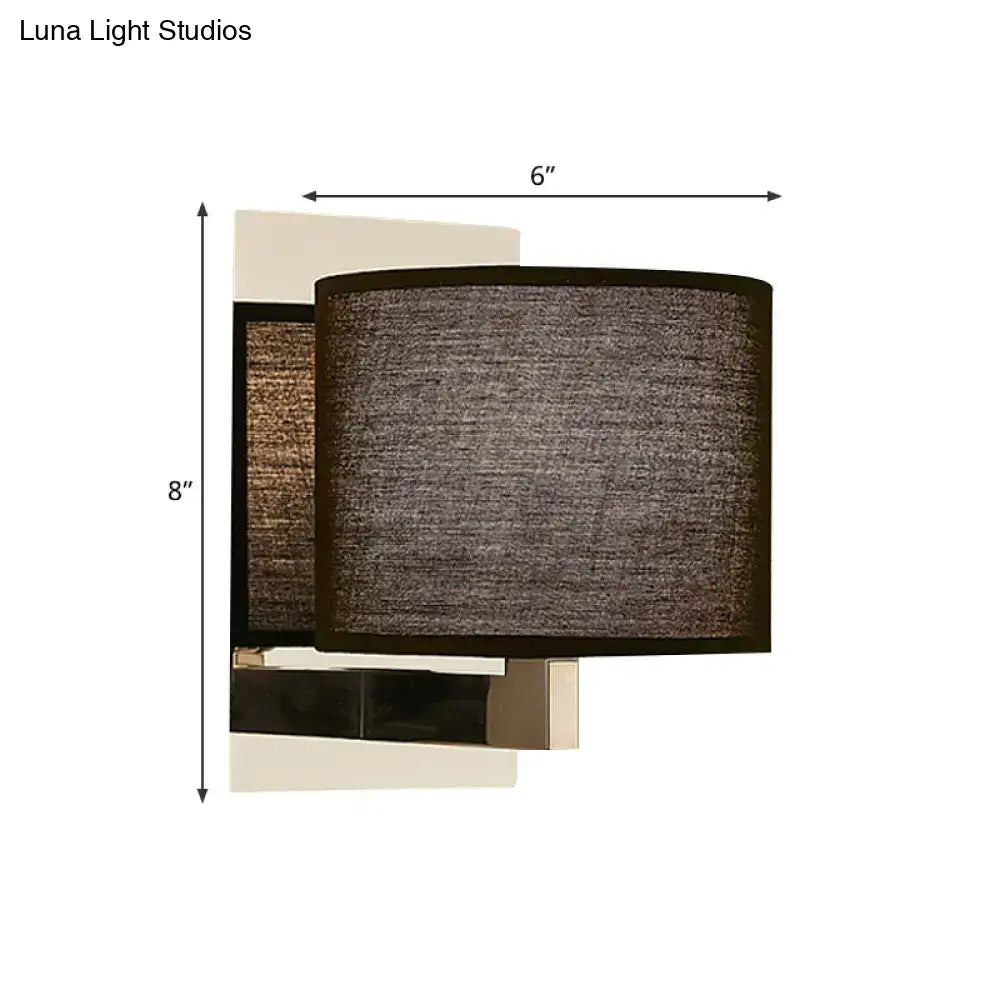 Charcoal Drum Fabric Sconce