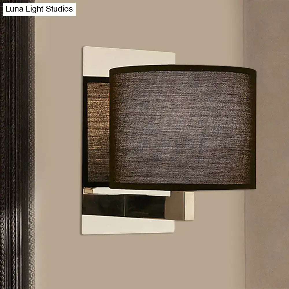 Charcoal Drum Fabric Sconce