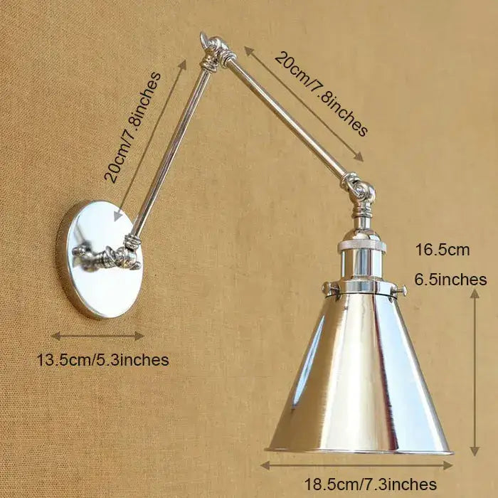 Chrome Articulated Wall Light