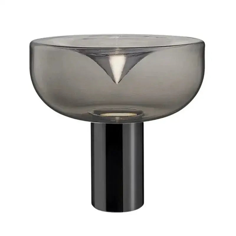 Chrome Clear Glass Bedroom Table Lamp
