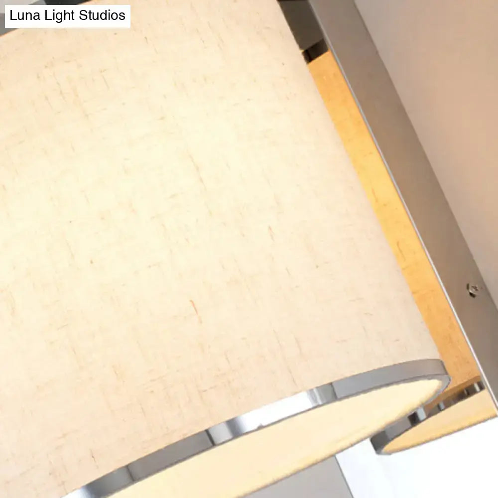 Chrome Fabric Drum Sconce