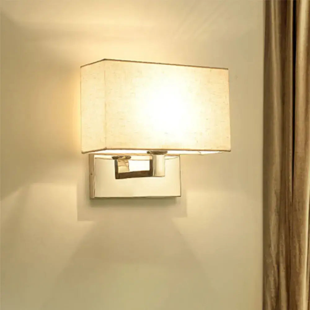 Beige Fabric Shade 10.5-Inch Sconce