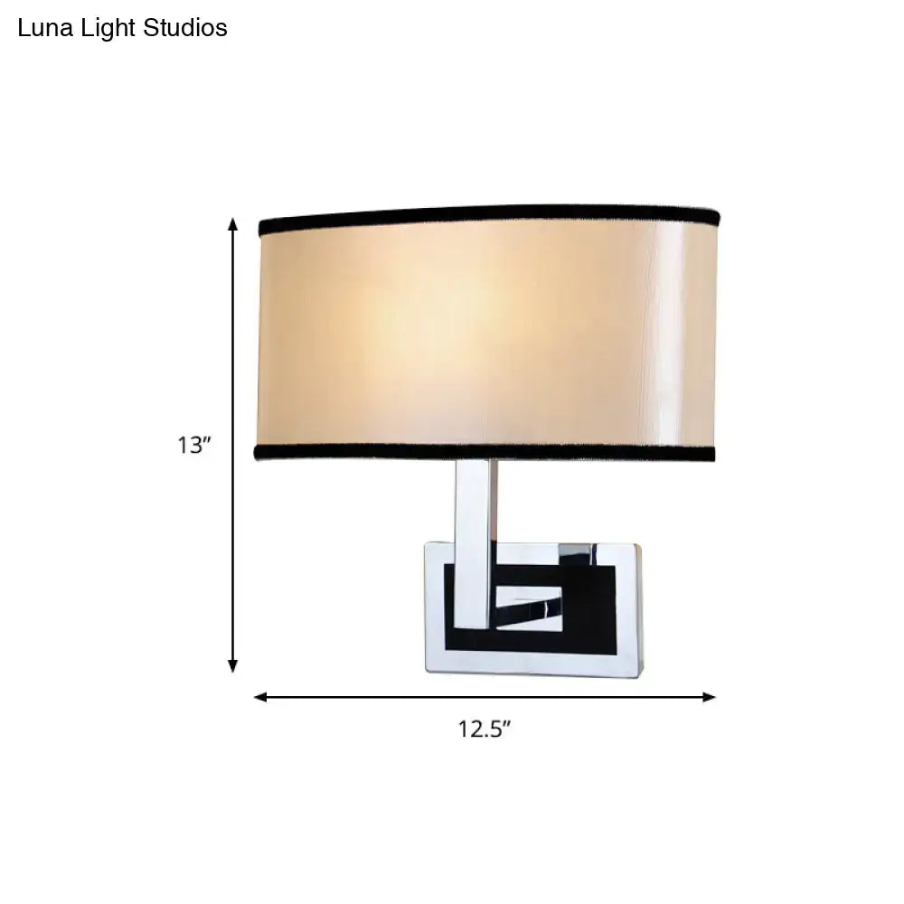 Chrome Oval Wall Sconce