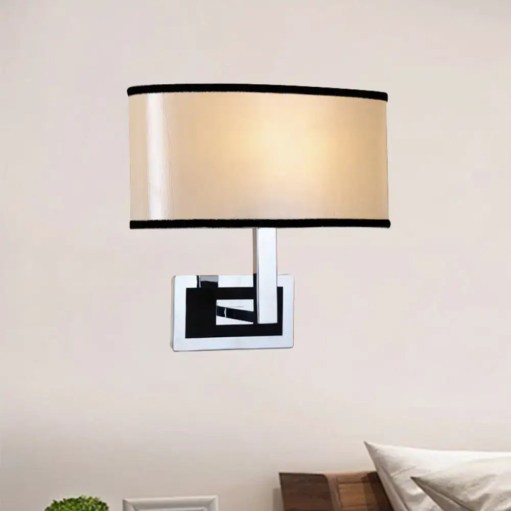 Chrome Oval Wall Sconce