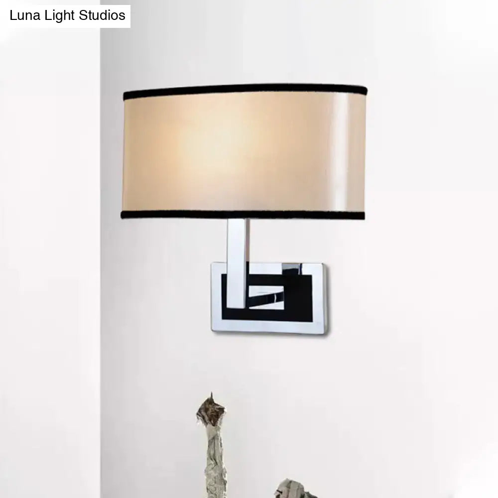 Chrome Oval Wall Sconce