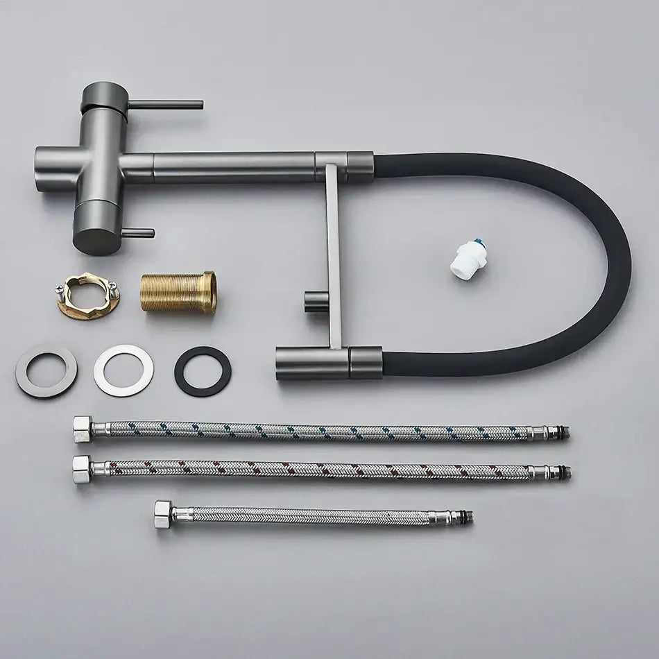 Chrome Black Dual Faucet