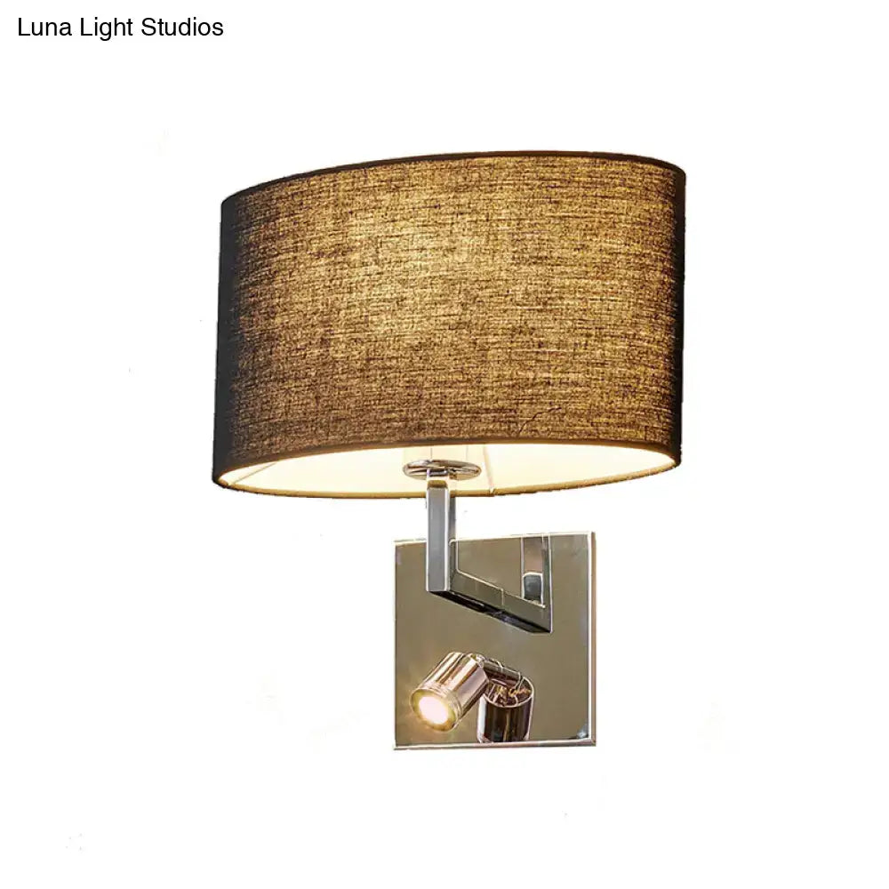 Brown Fabric Wall Sconce