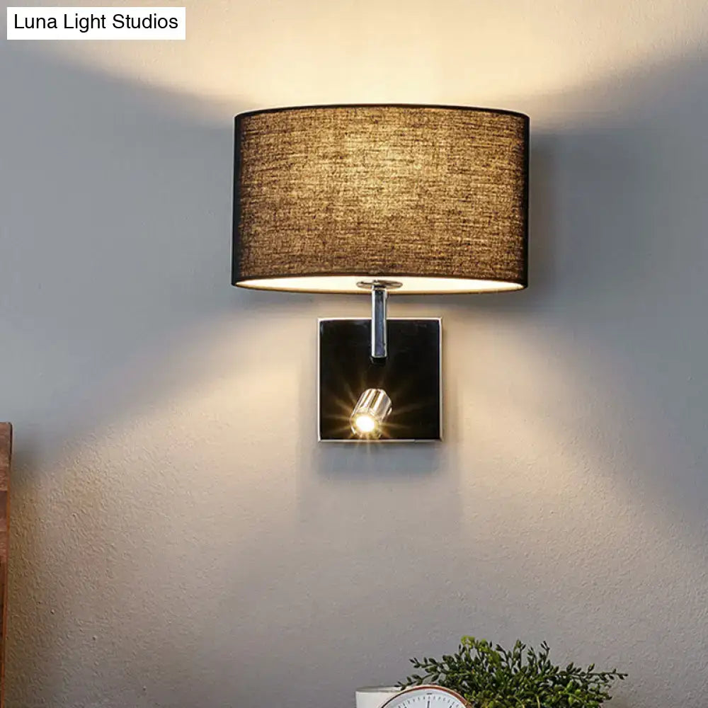 Brown Fabric Wall Sconce