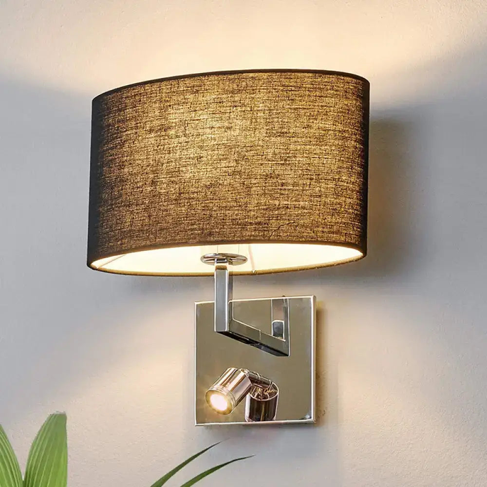 Brown Fabric Wall Sconce