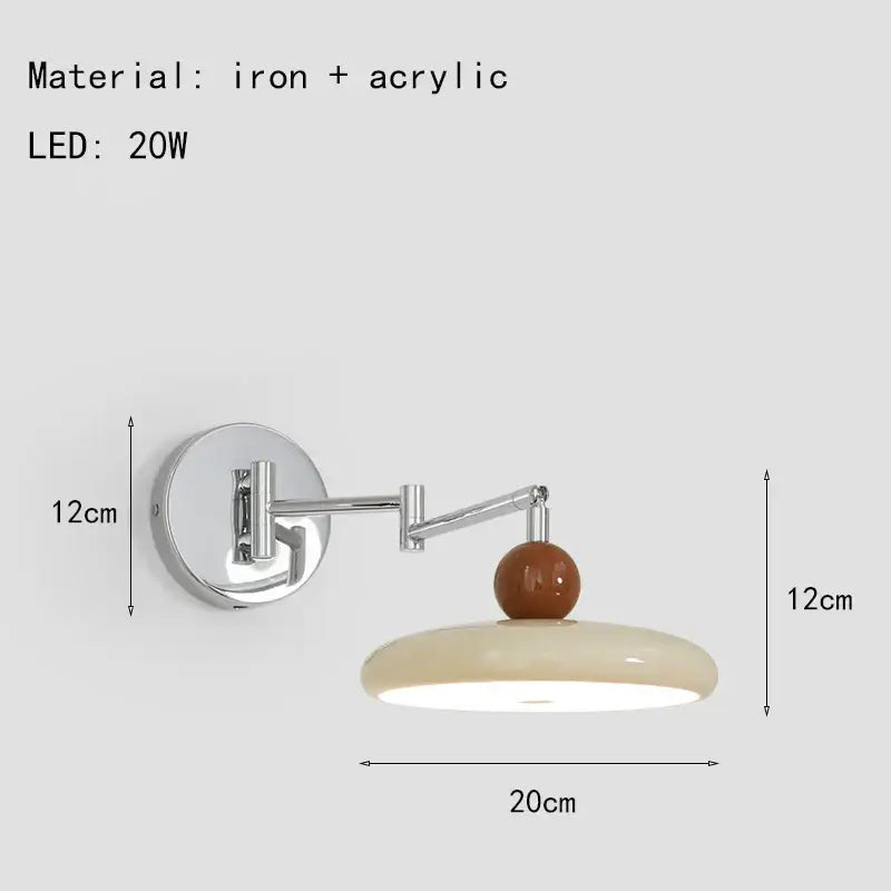 Chrome Ceramic Wall Lamp