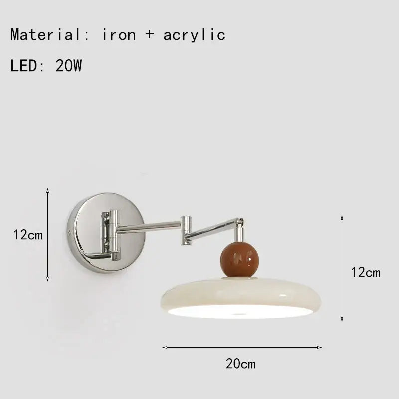Chrome Ceramic Wall Lamp