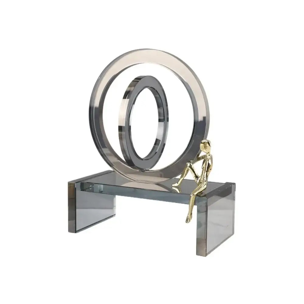 Gold Geometric Crystal Figurine