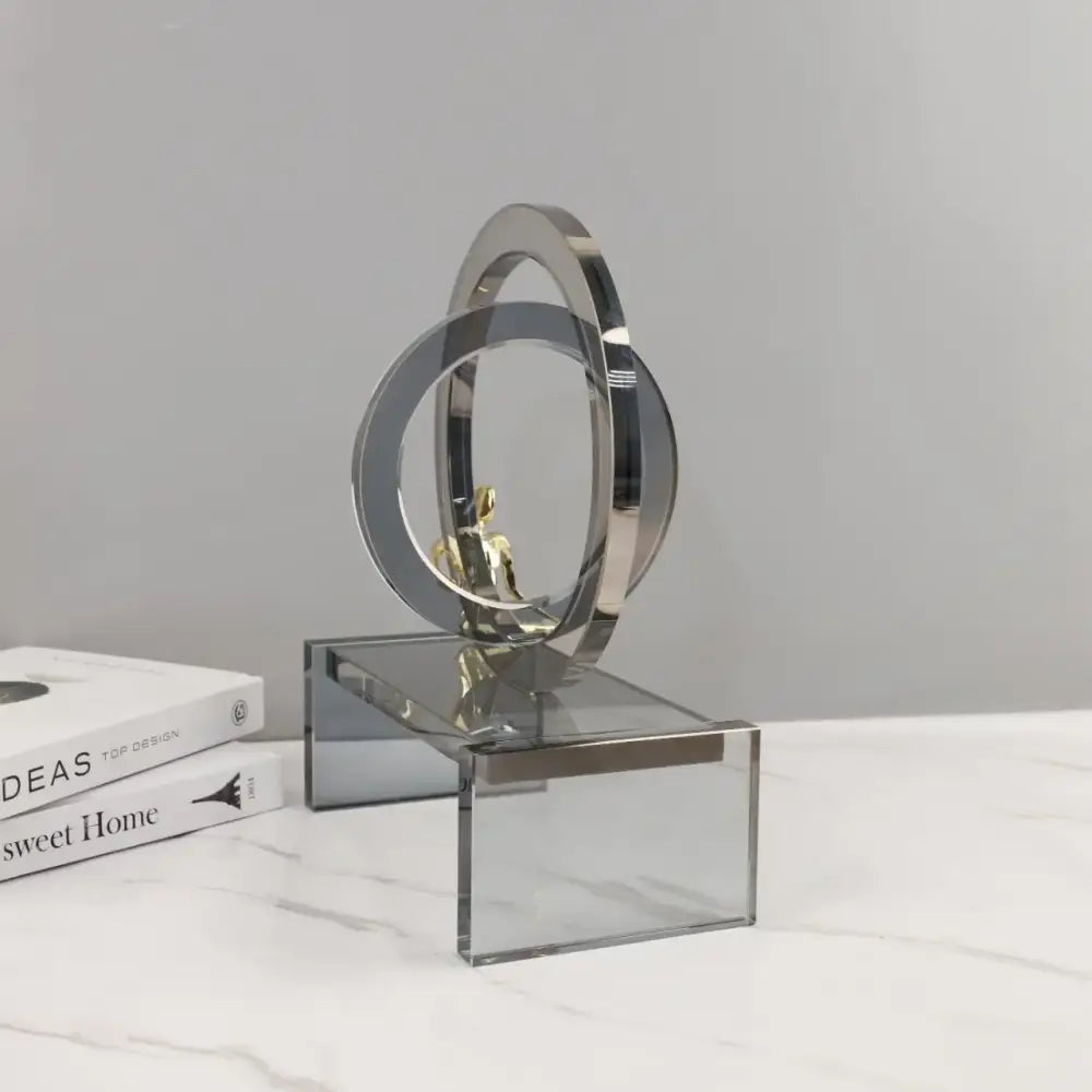 Gold Geometric Crystal Figurine