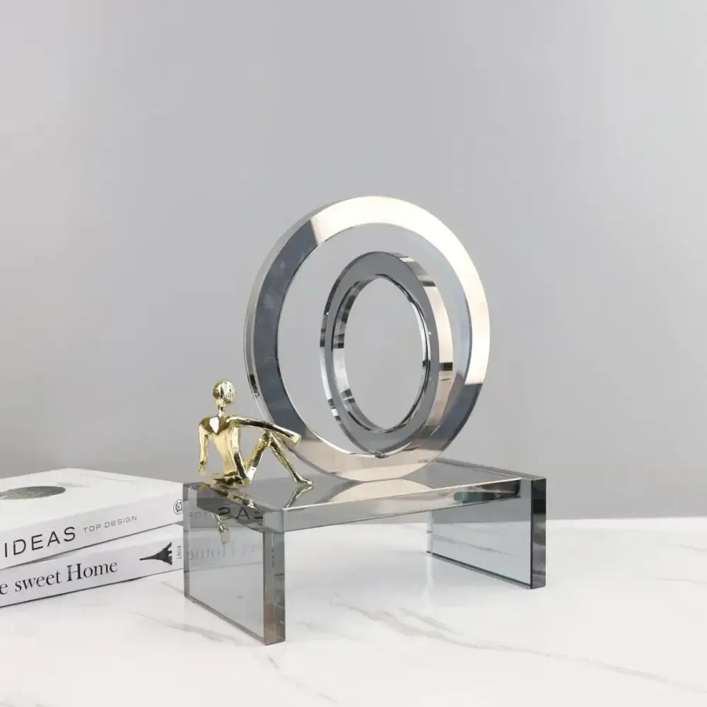 Gold Geometric Crystal Figurine