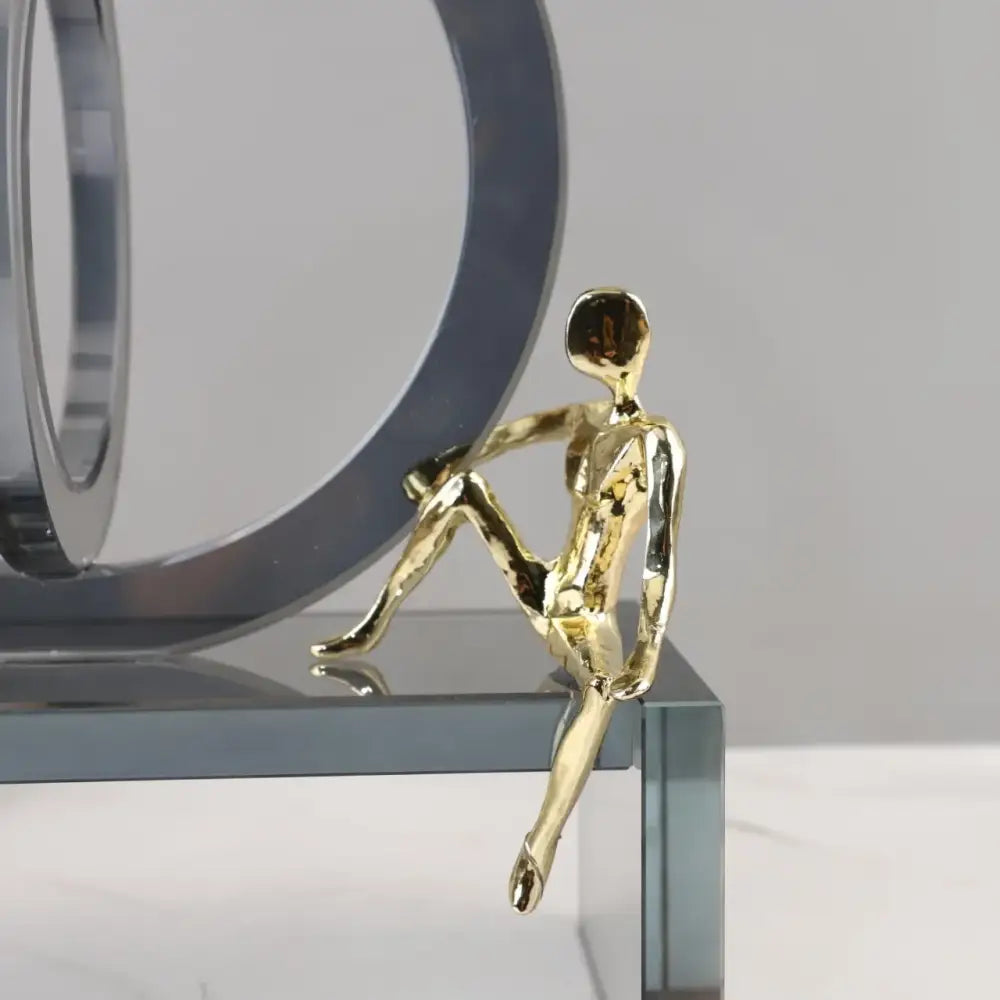 Gold Geometric Crystal Figurine