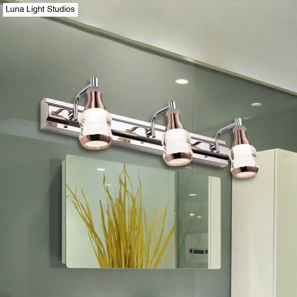 Chrome Rose Vanity Light