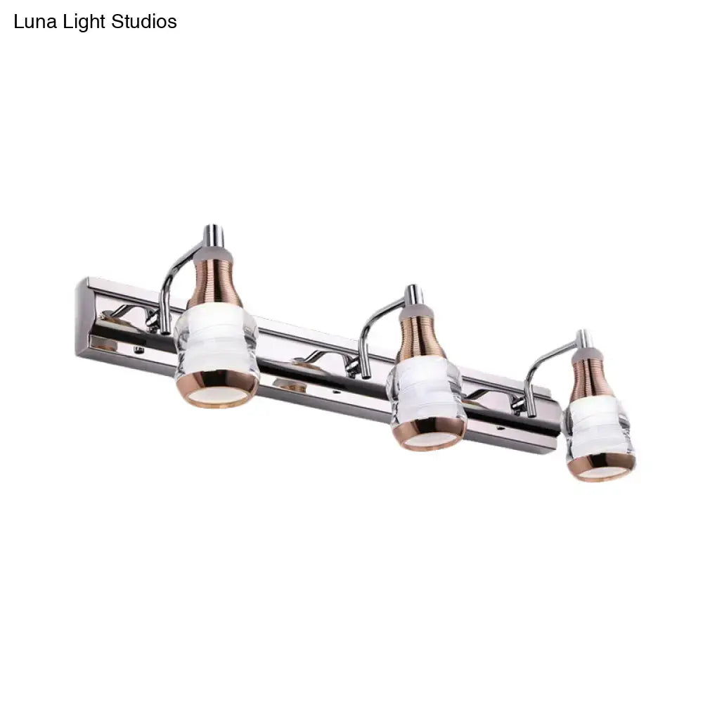 Chrome Rose Vanity Light