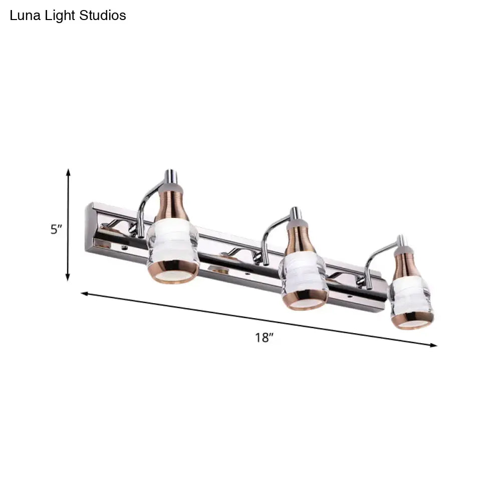 Chrome Rose Vanity Light