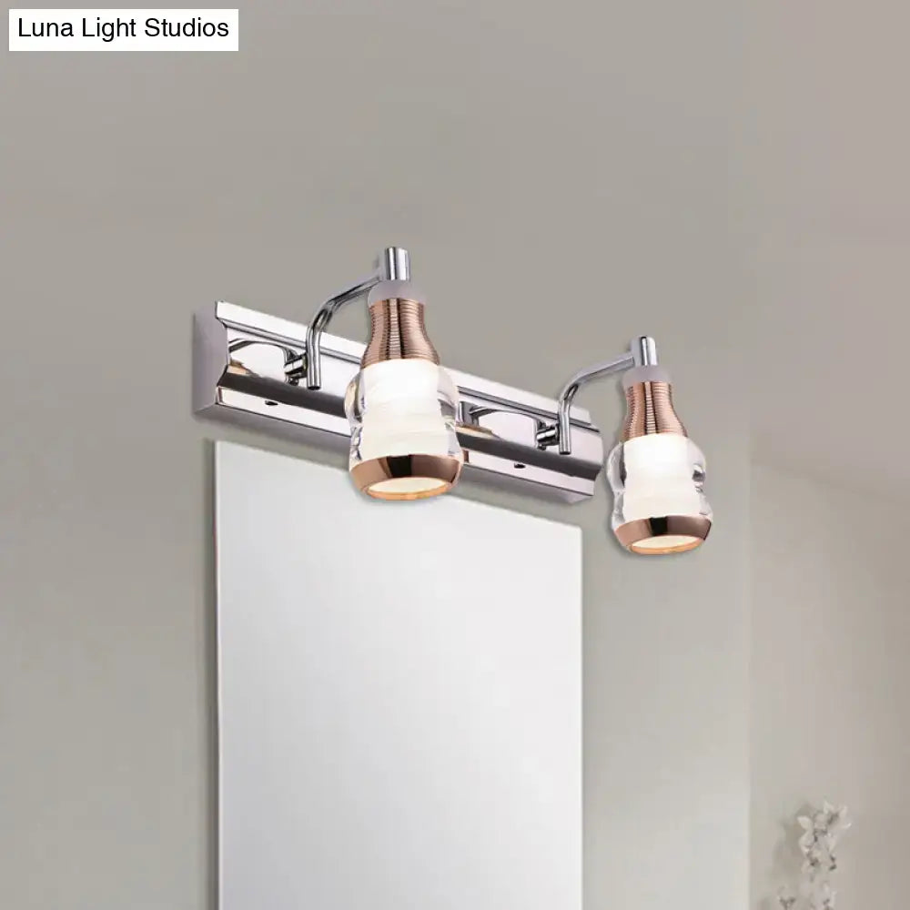 Chrome Rose Vanity Light