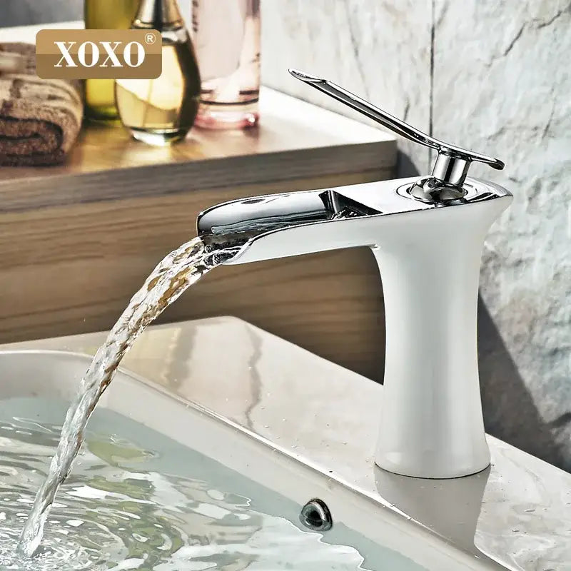 White Copper Waterfall Faucet