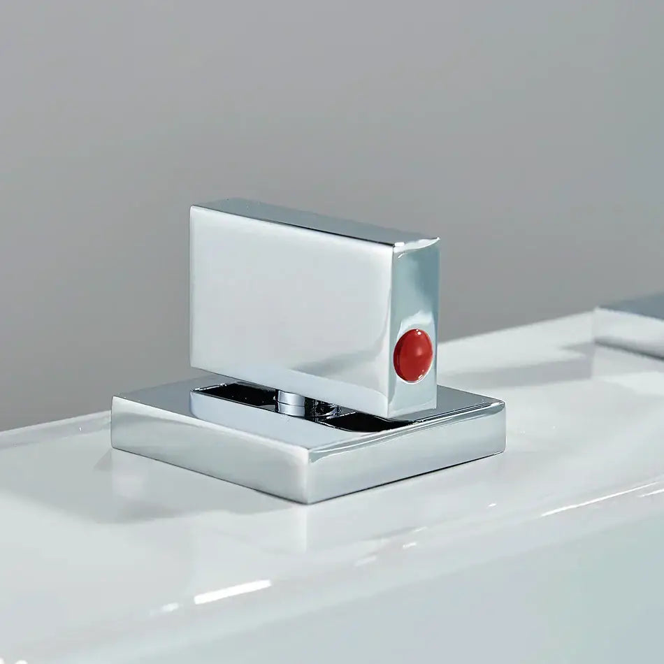 Chrome Dual Handle Bathroom Faucet