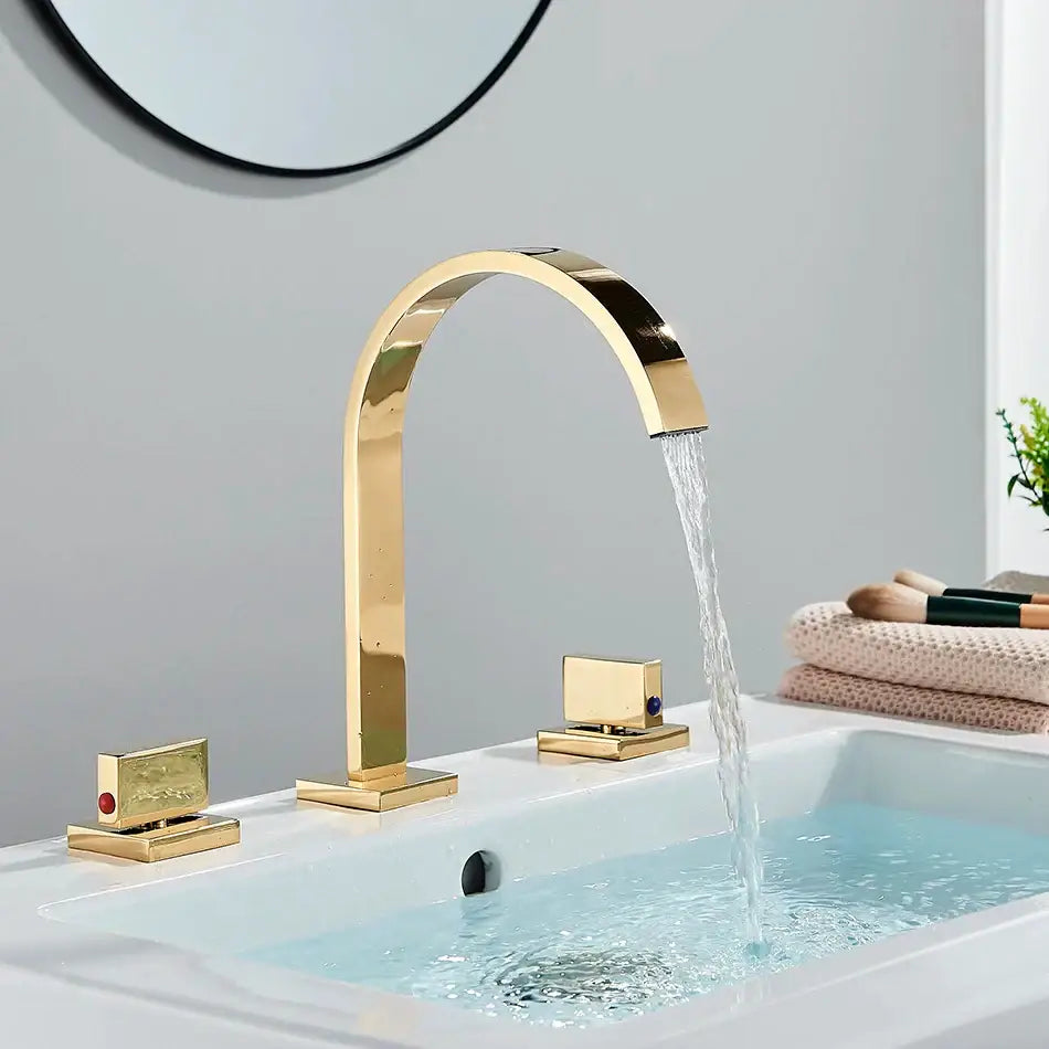 Chrome Dual Handle Bathroom Faucet