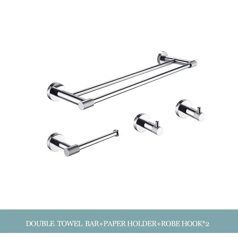 Chrome Bathroom Essentials Set
