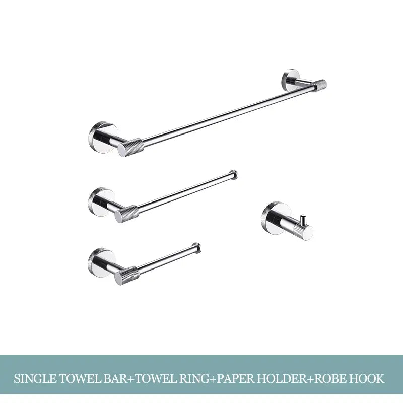 Chrome Bathroom Essentials Set