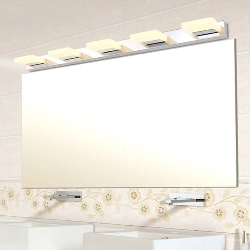Chrome Vanity Light Acrylic 2-5 Light Options