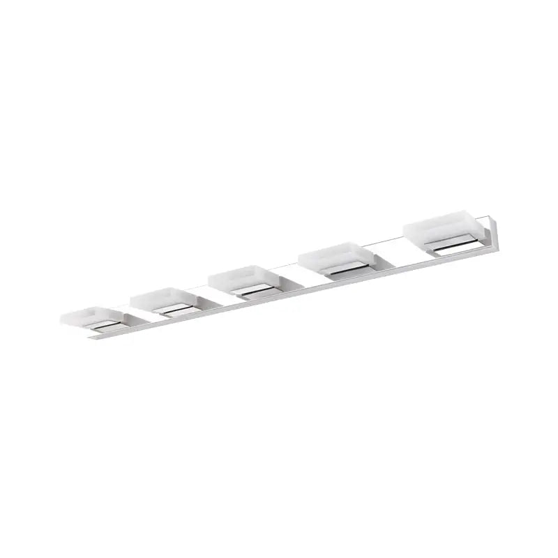 Chrome Vanity Light Acrylic 2-5 Light Options