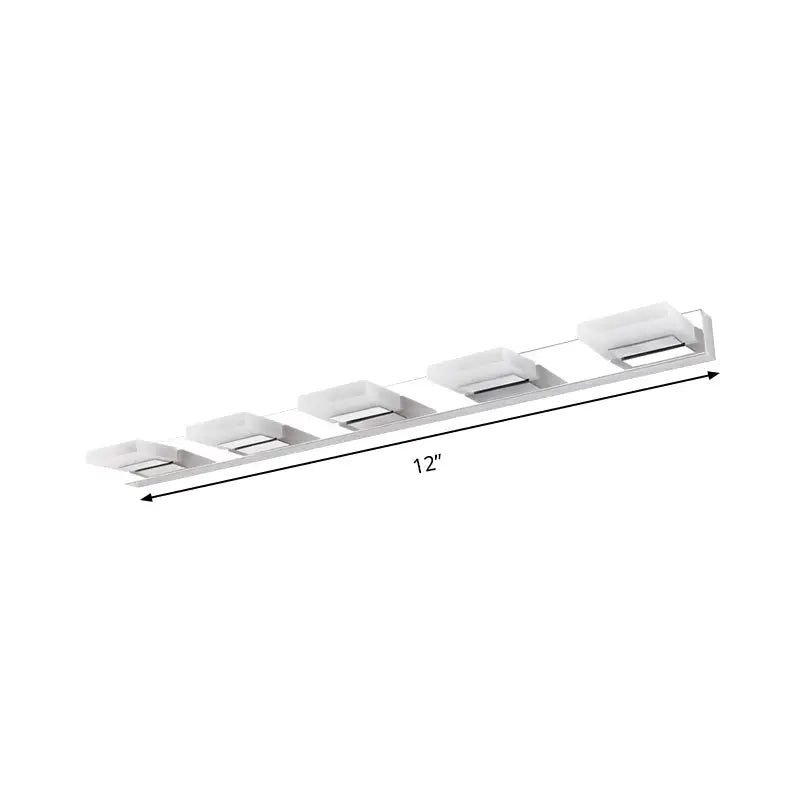 Chrome Vanity Light Acrylic 2-5 Light Options