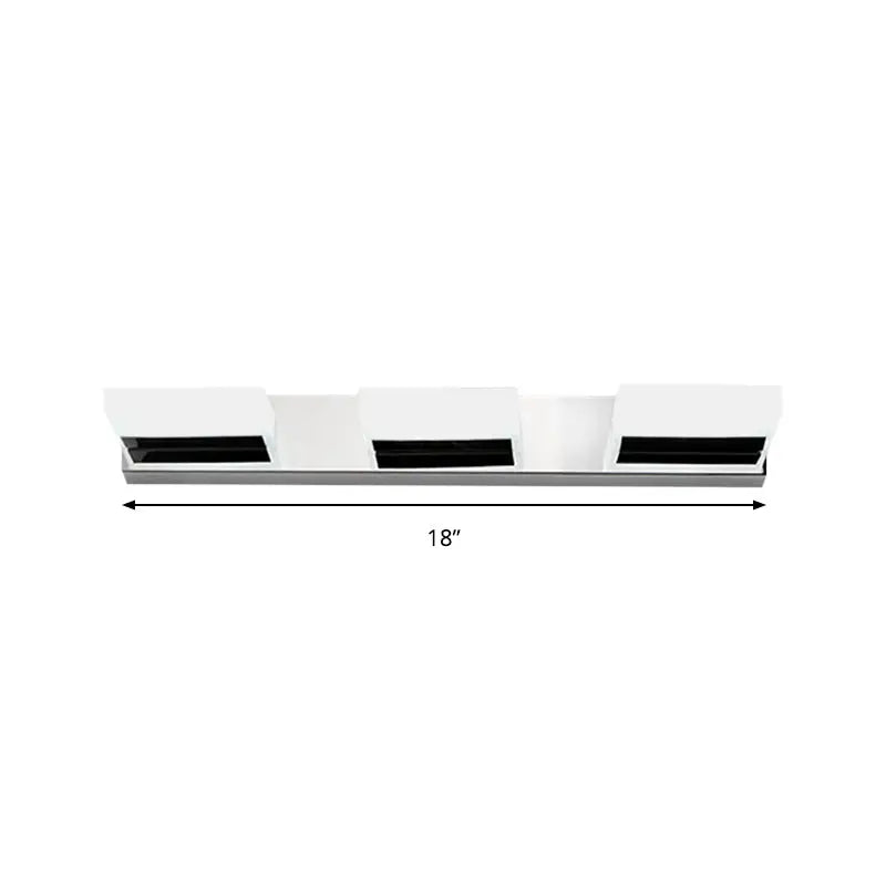 Chrome Vanity Light Acrylic 2-5 Light Options