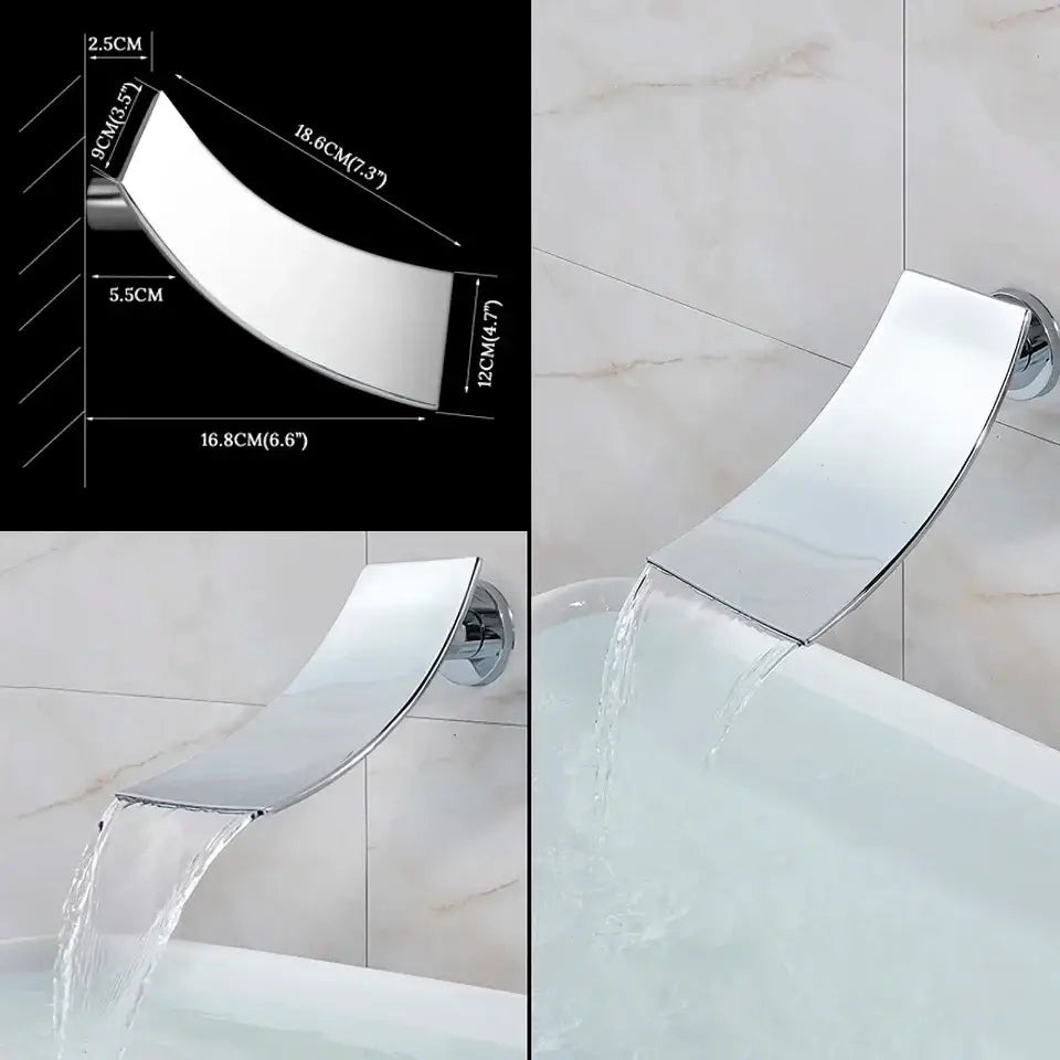 Chrome Waterfall Bathtub Faucet