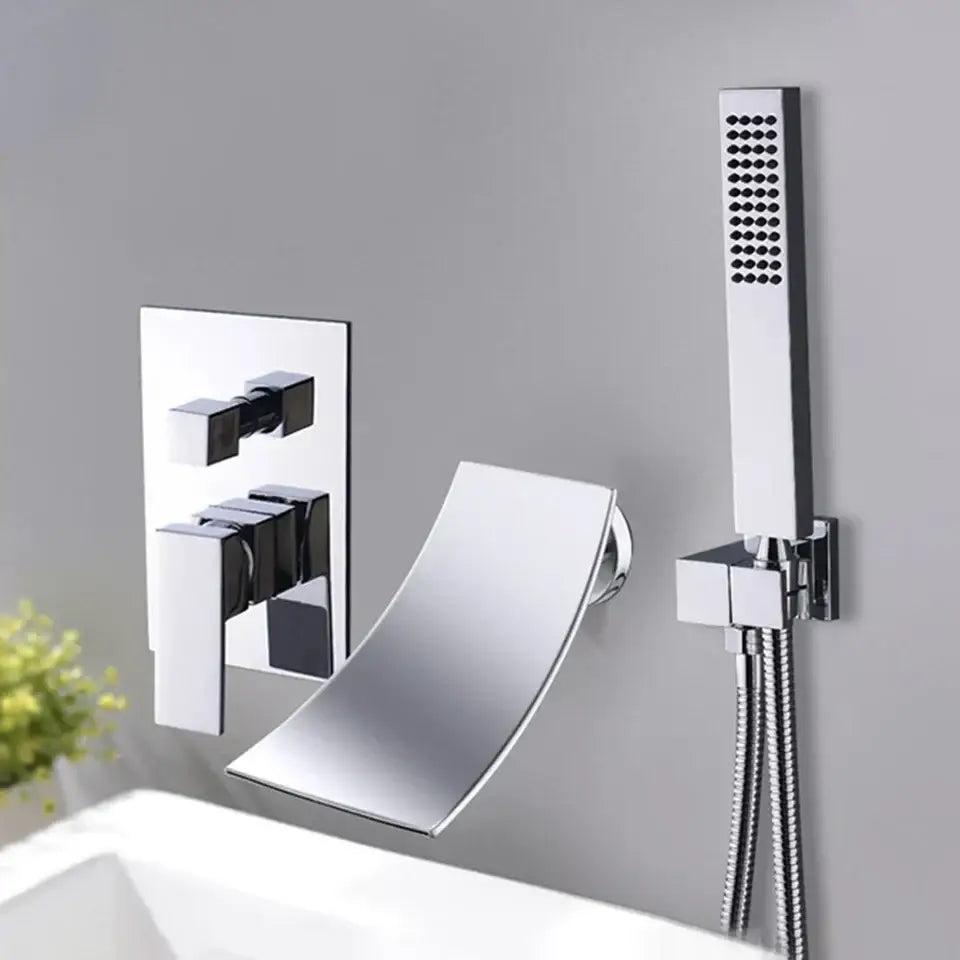 Chrome Waterfall Bathtub Faucet