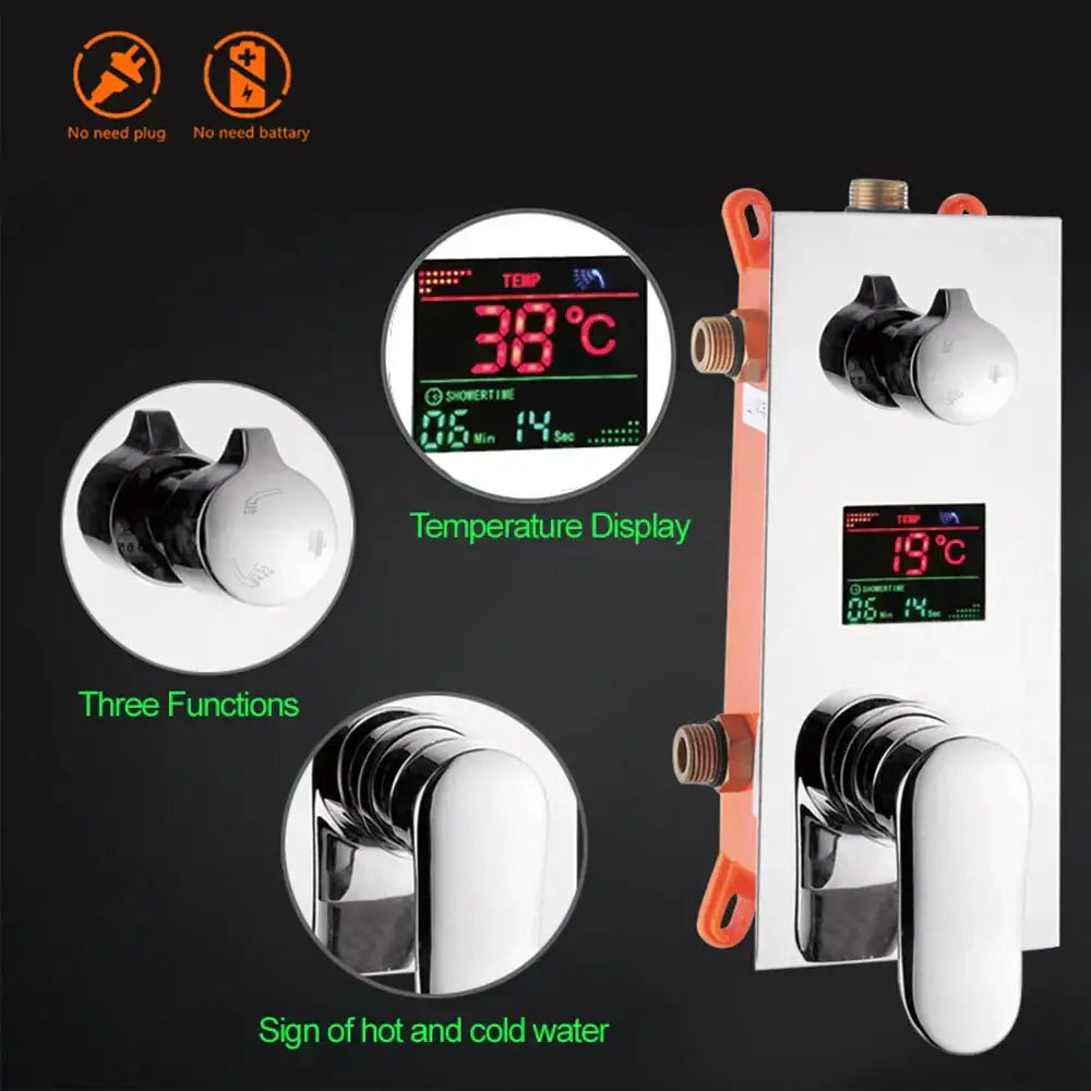 Chrome Rainfall Shower Faucet