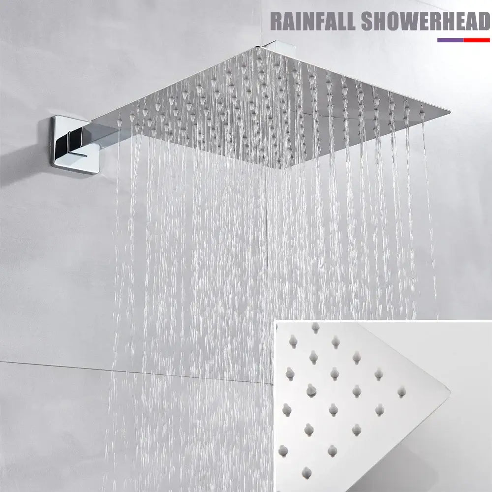 Chrome Rainfall Shower Faucet