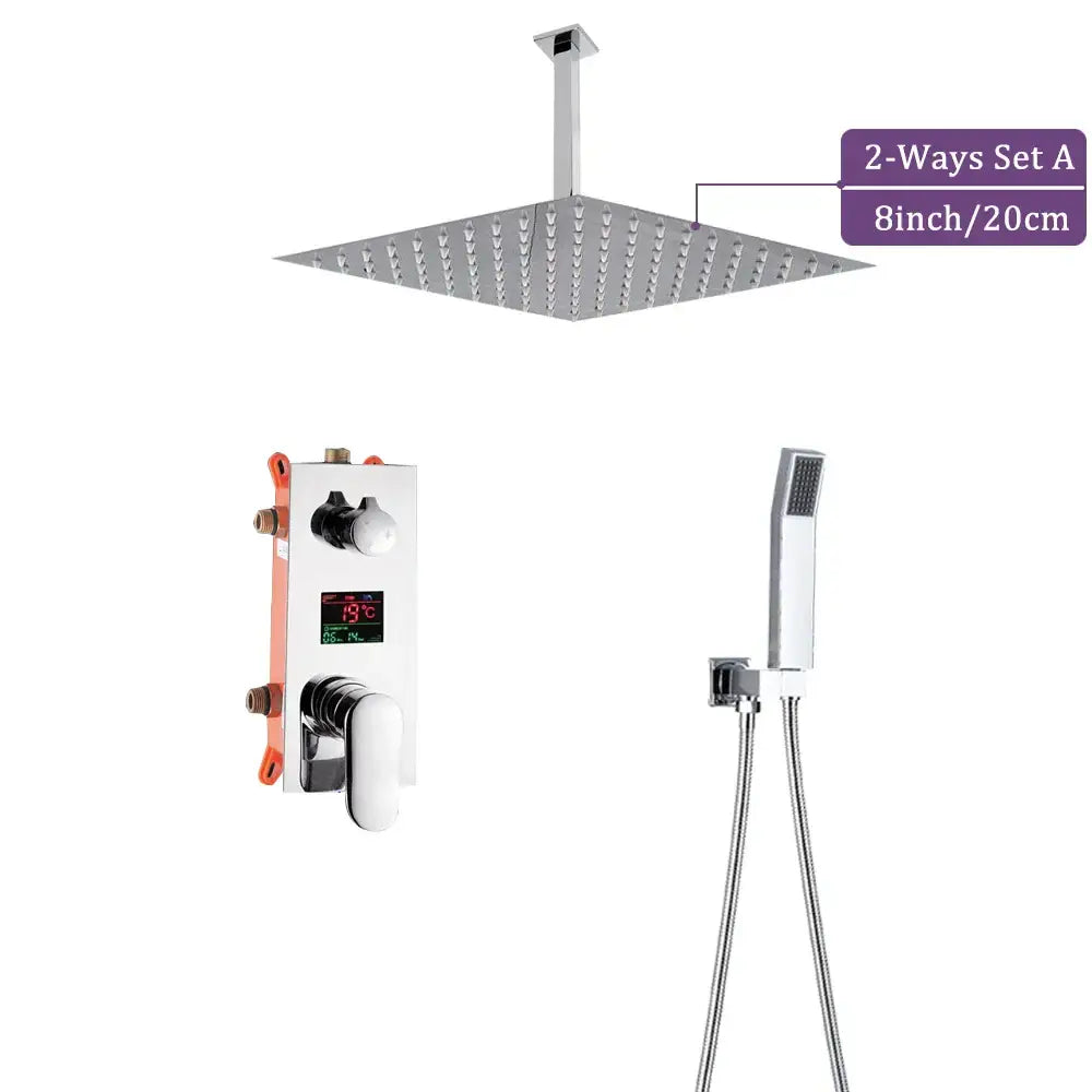 Chrome Rainfall Shower Faucet