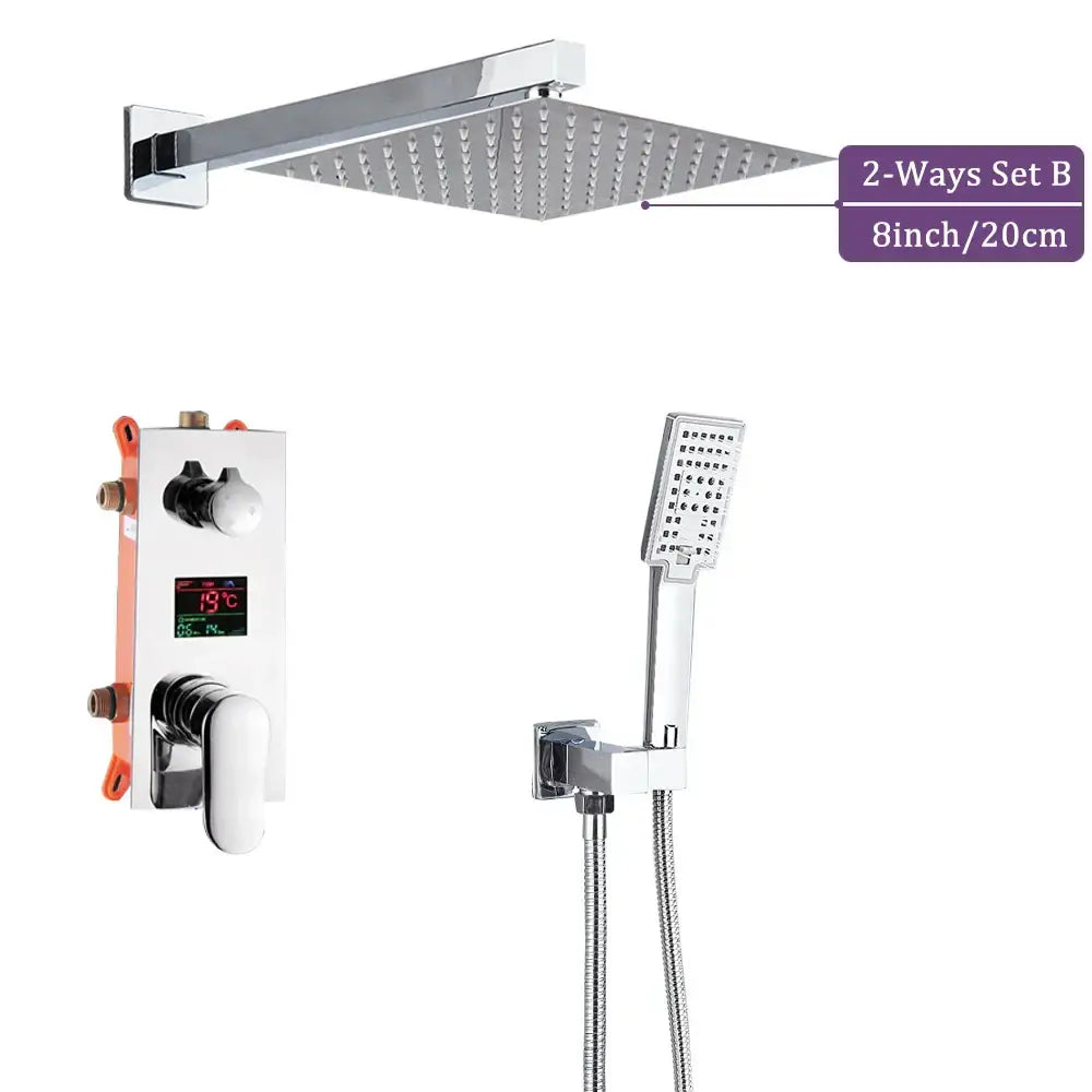 Chrome Rainfall Shower Faucet