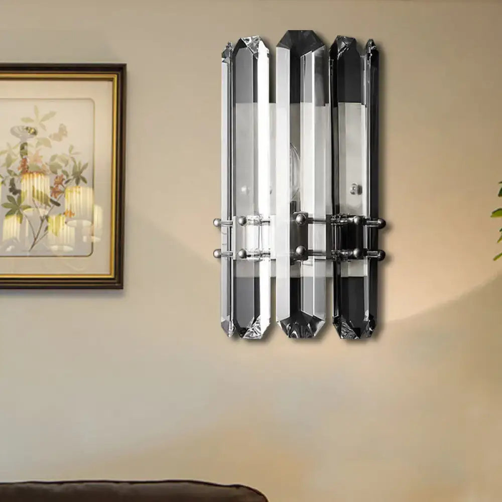 Crystal Chrome Wall Sconce