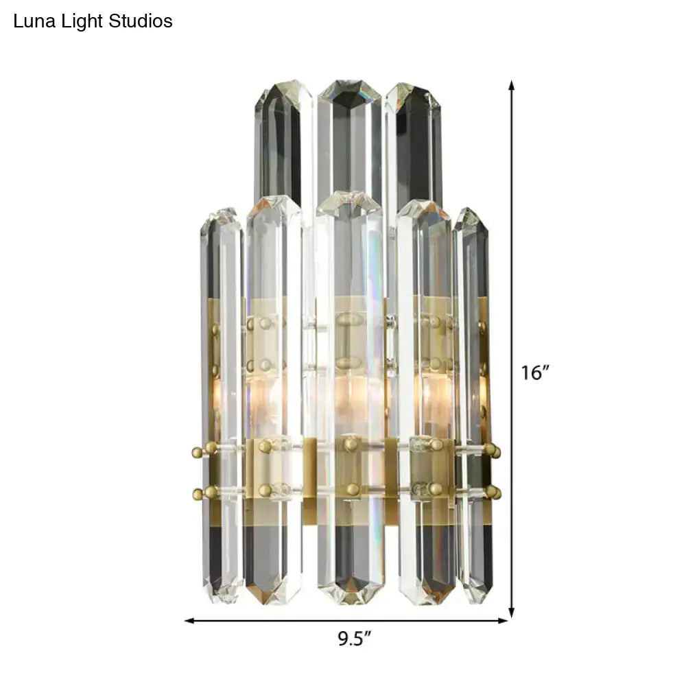Crystal Chrome Wall Sconce