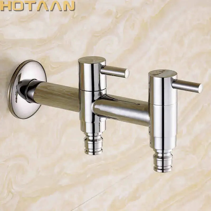 Chrome Brass Dual Faucet