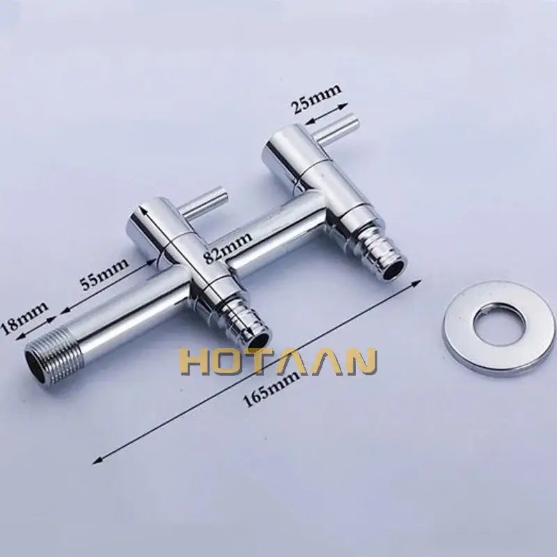 Chrome Brass Dual Faucet