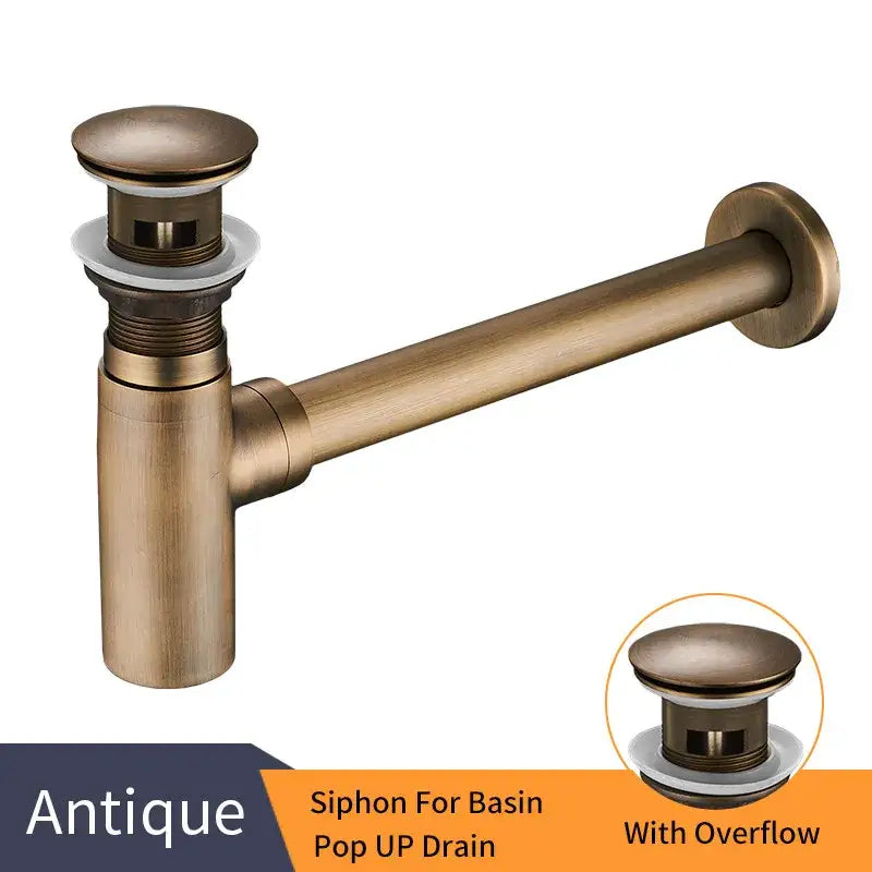 Chrome Brass Bottle Trap