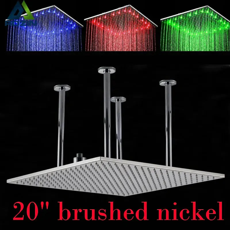 Nickel LED Rainfall Shower