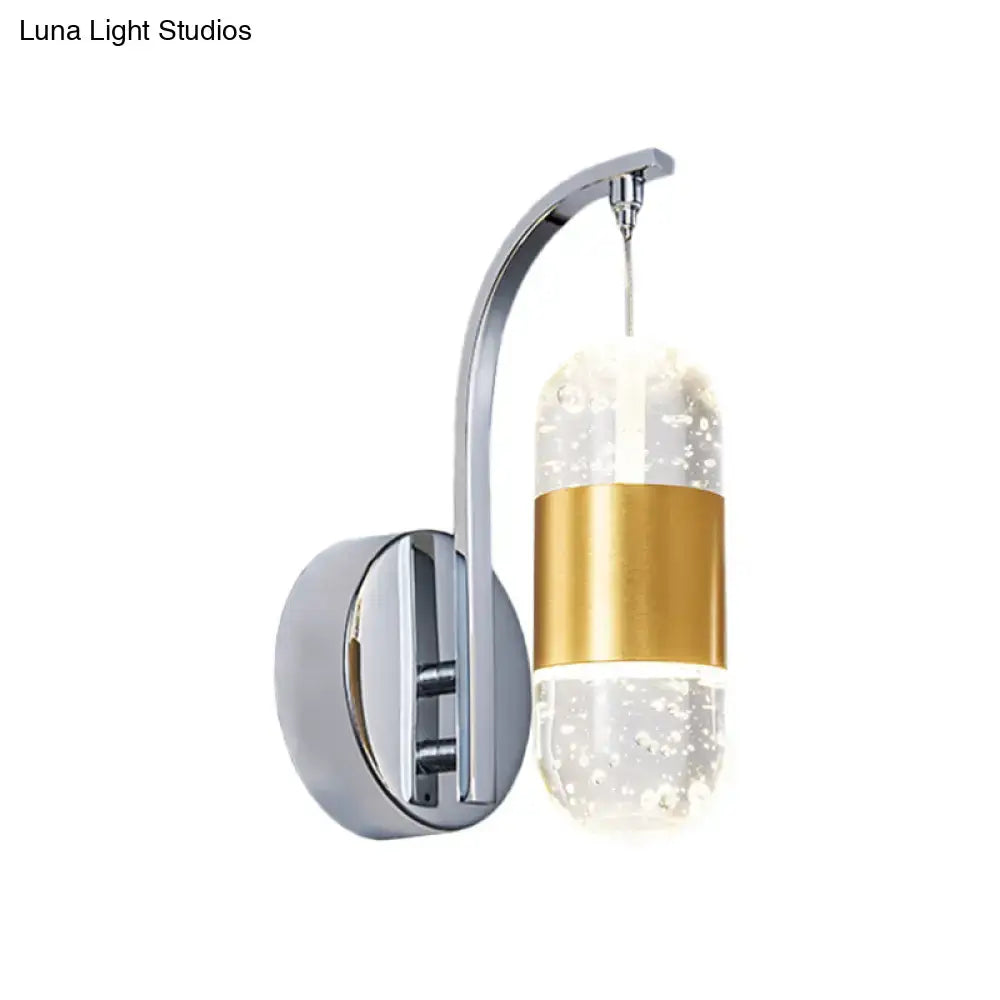 Chrome Bubble Crystal Restaurant Sconce