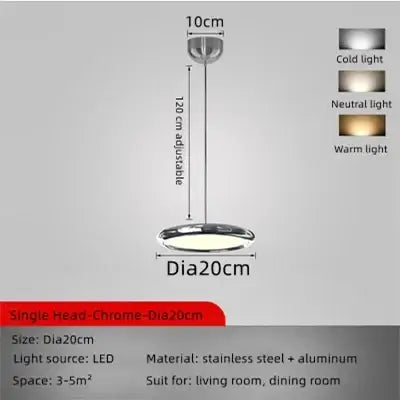 Chrome Circular Pendant Light