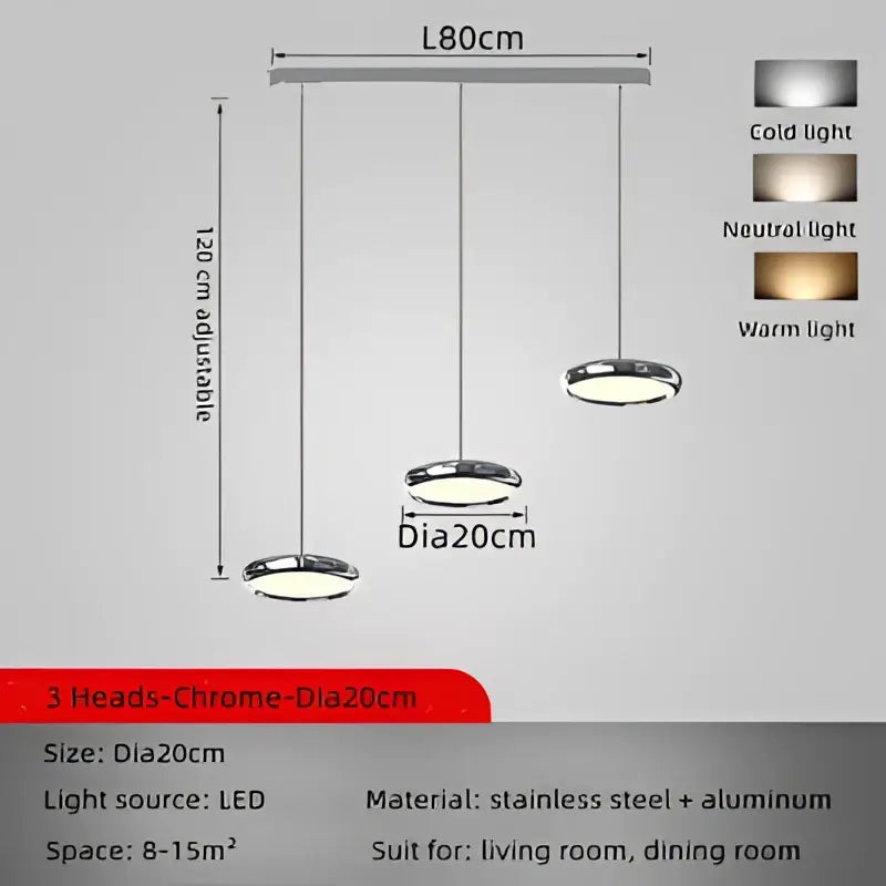 Chrome Circular Pendant Light