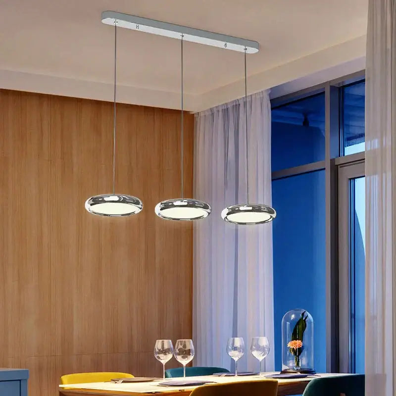 Chrome Circular Pendant Light