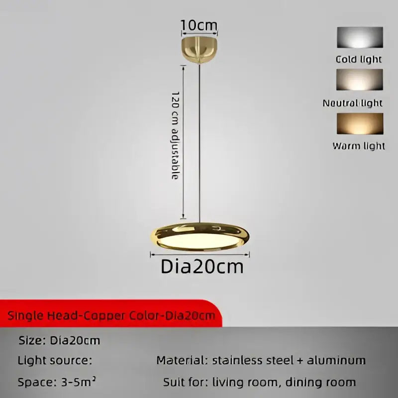 Chrome Circular Pendant Light