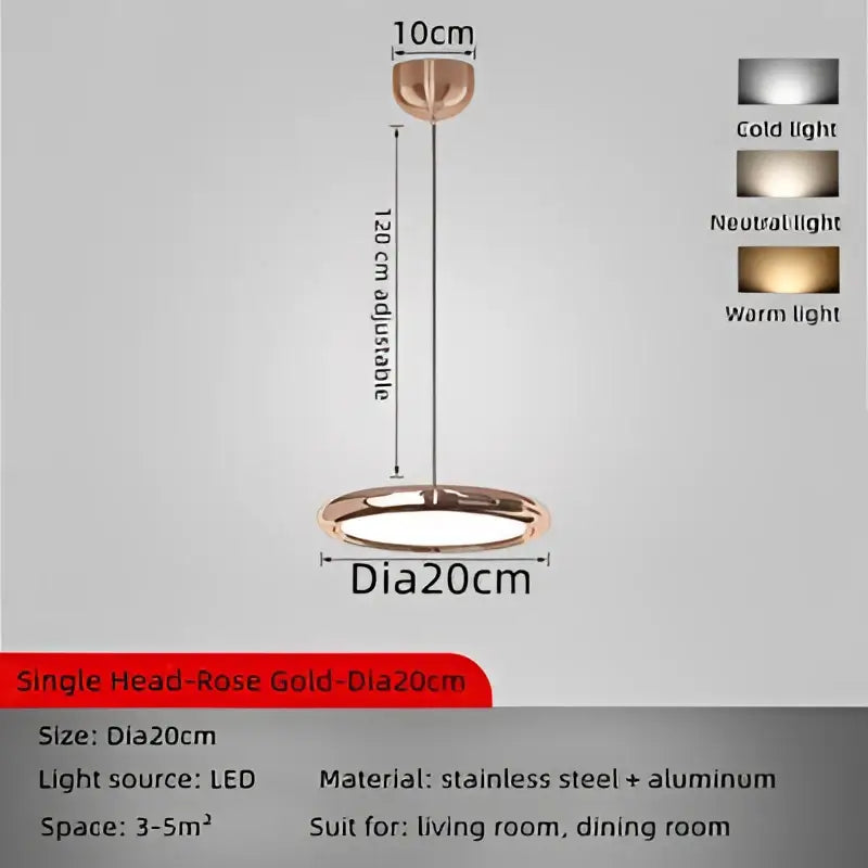 Chrome Circular Pendant Light